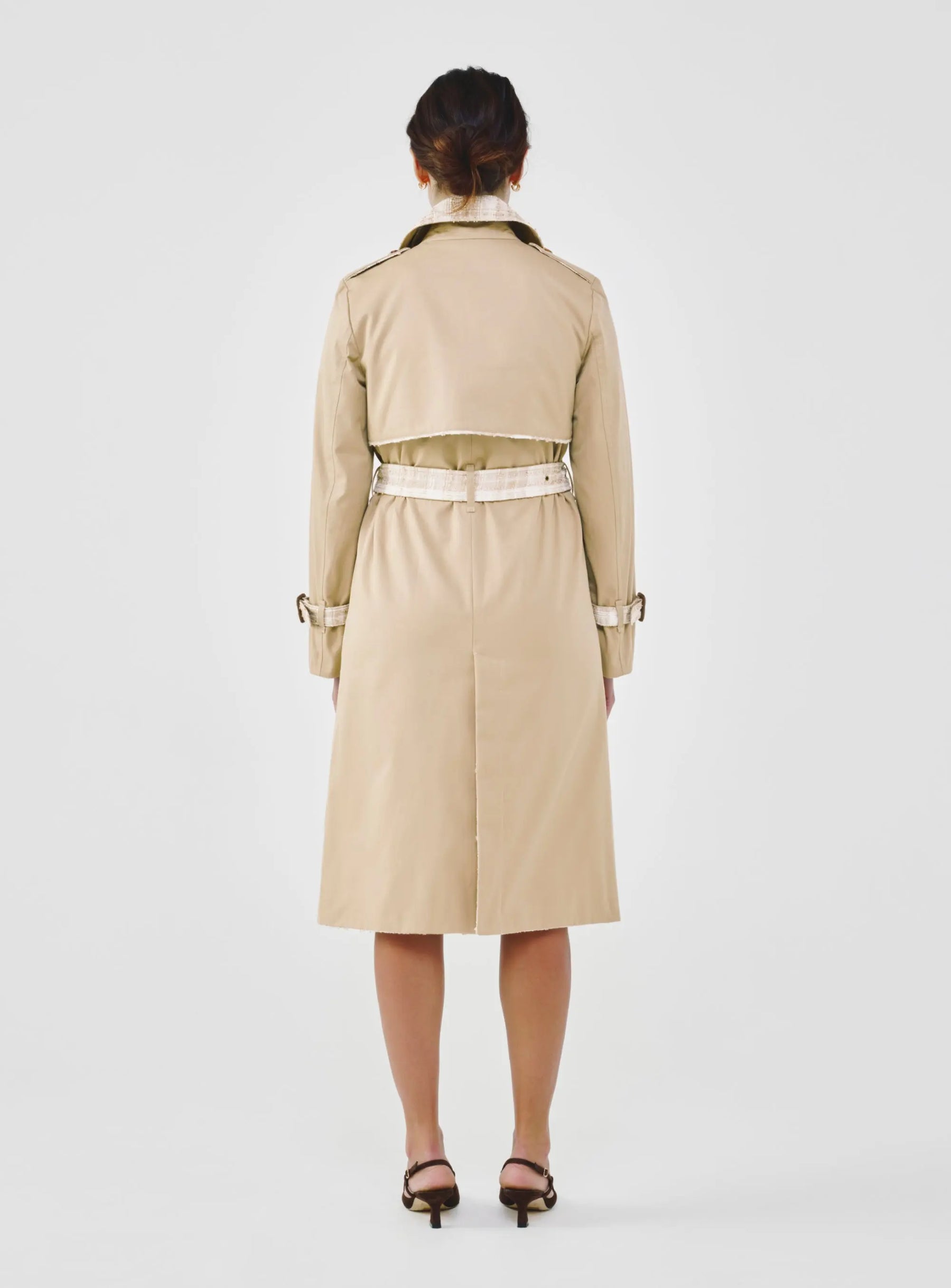Twill & Tweed Contrast Trench