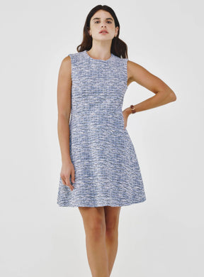Sleeveless Cotton Tweed Dress