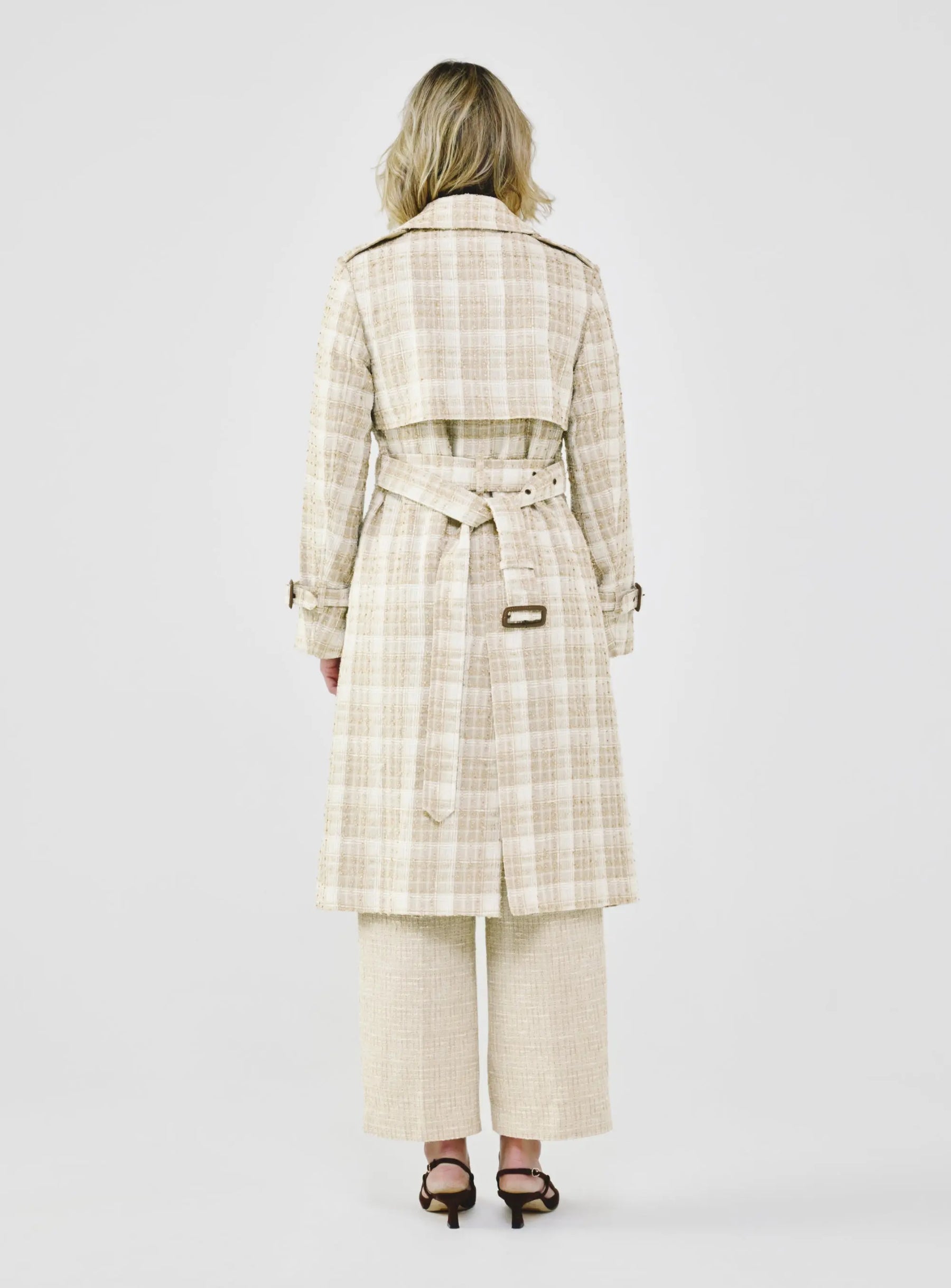 Heritage Plaid Tweed Trench