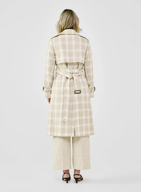 Heritage Plaid Tweed Trench