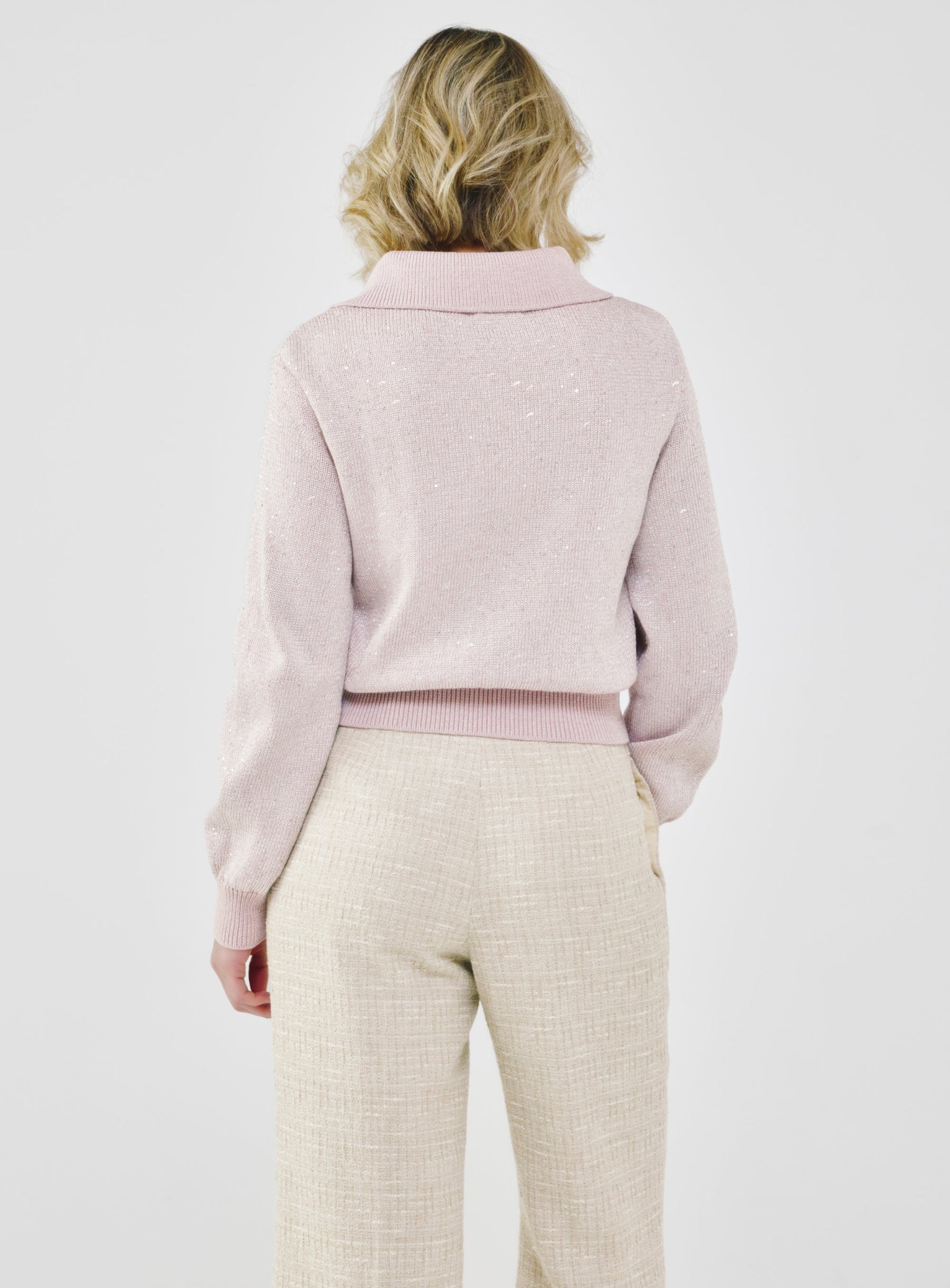 Sequin-Kissed Cotton Cardigan