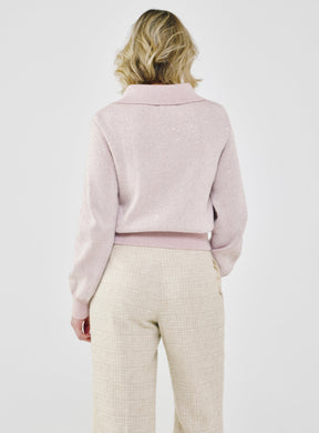 Sequin-Kissed Cotton Cardigan