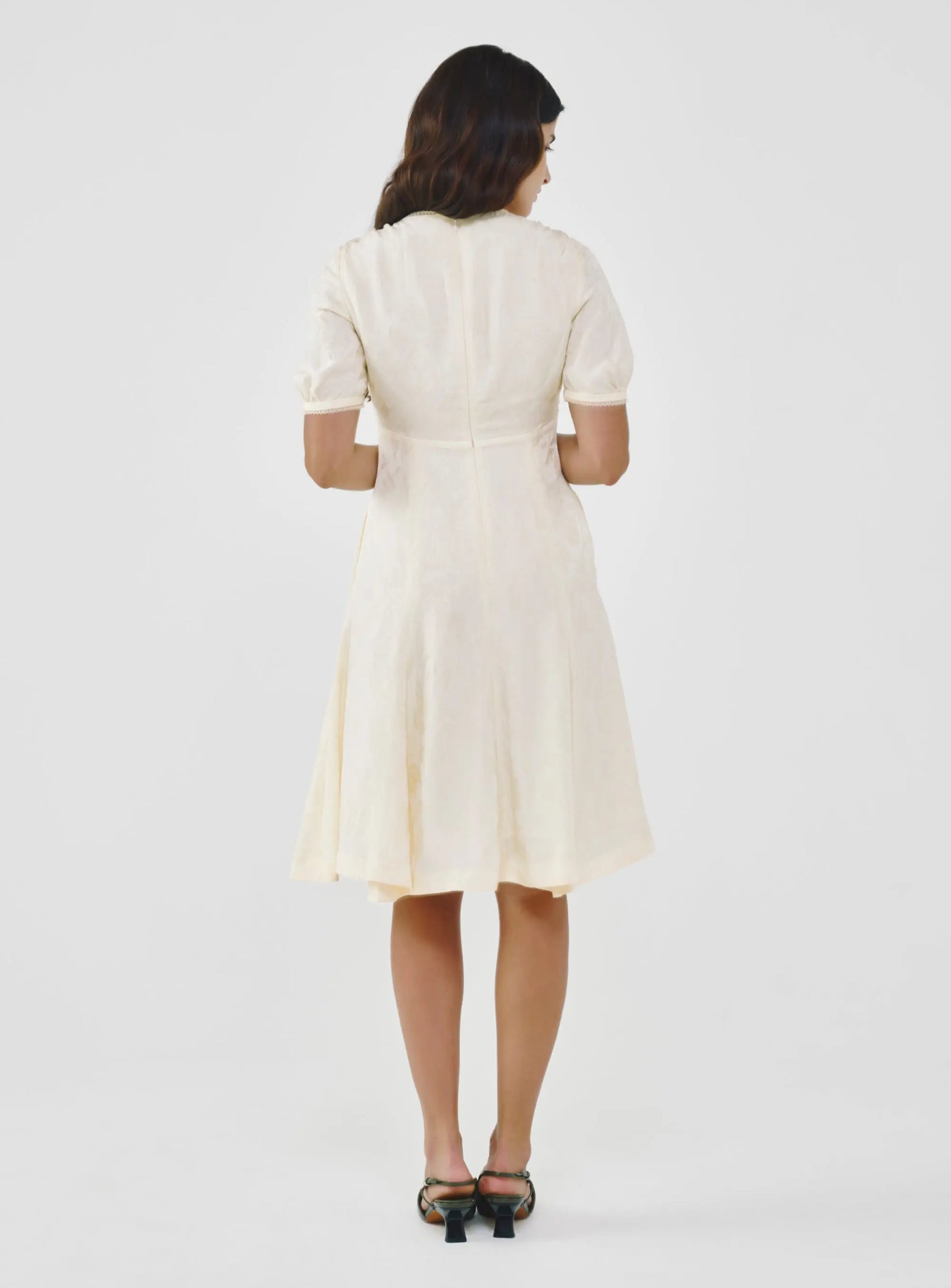 Floral Jacquard Midi Dress