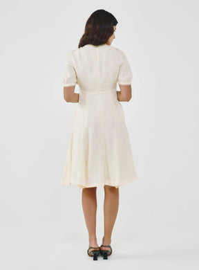 Floral Jacquard Midi Dress