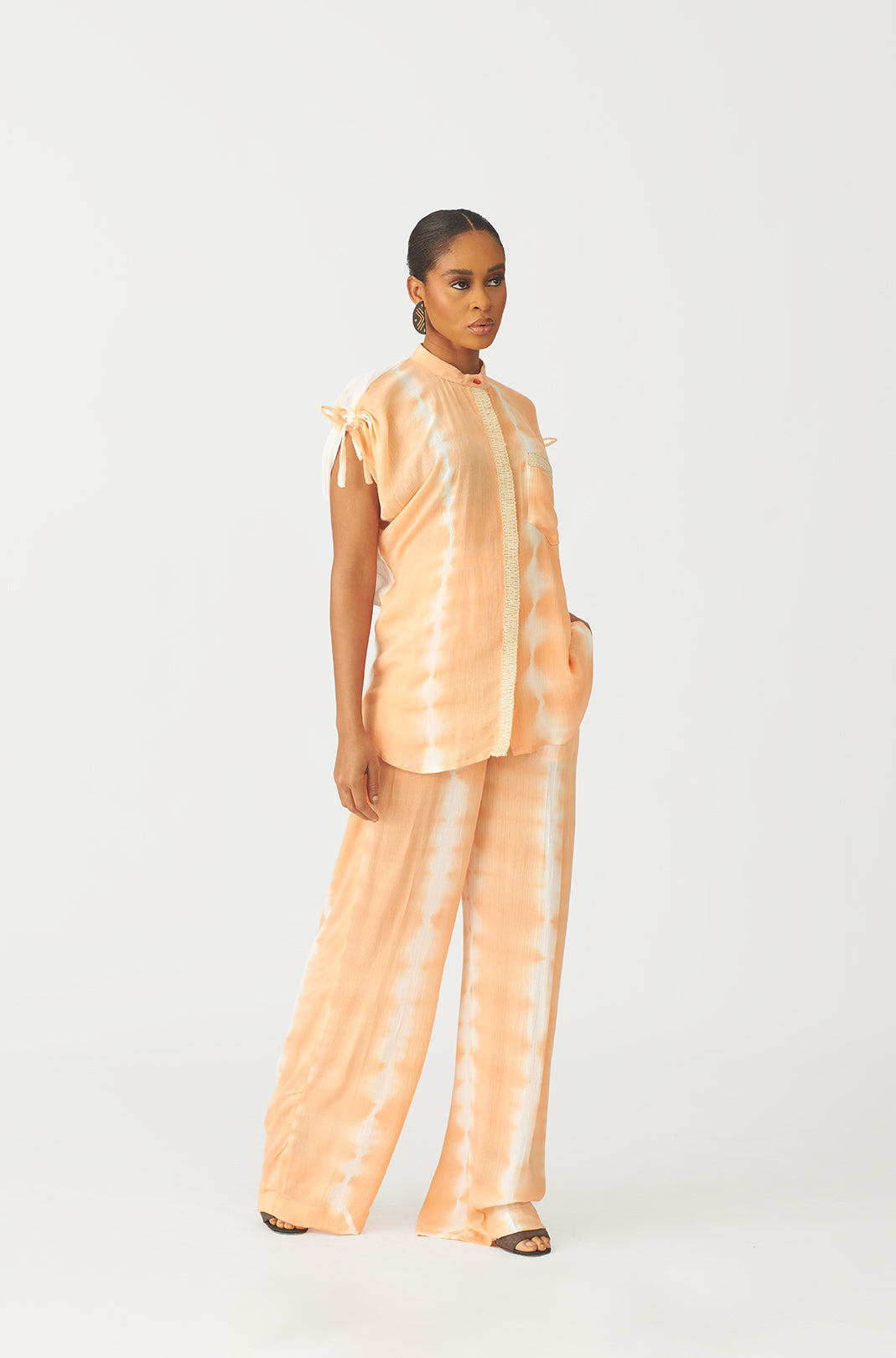 TIE DYE WIDE-LEG PANTS