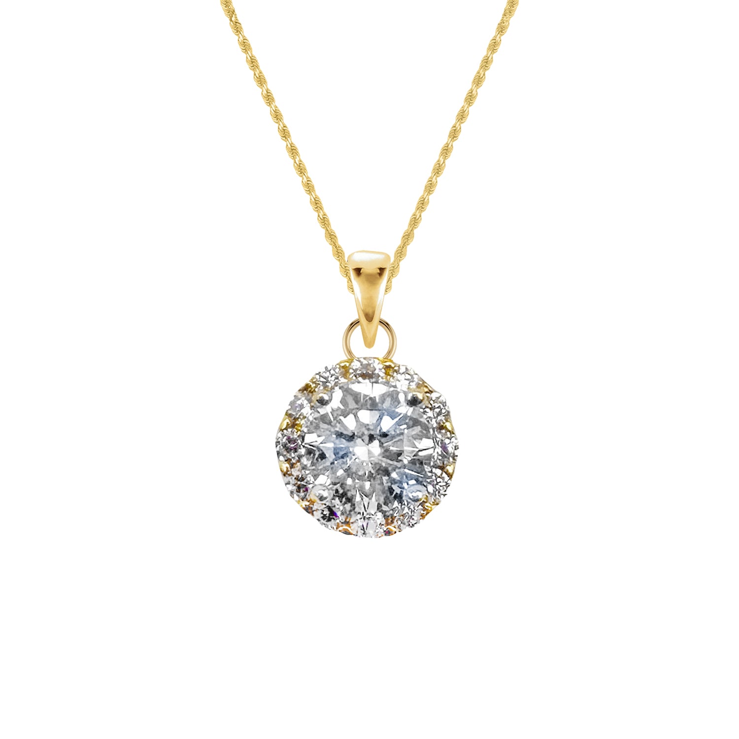 Gold Vermeil Pavé Charm Necklace