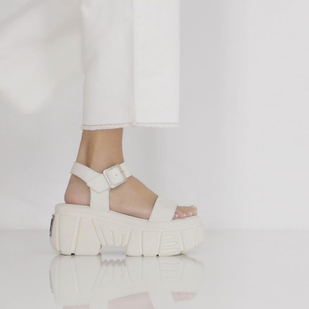 Stylish White Platform Sandals Jochu