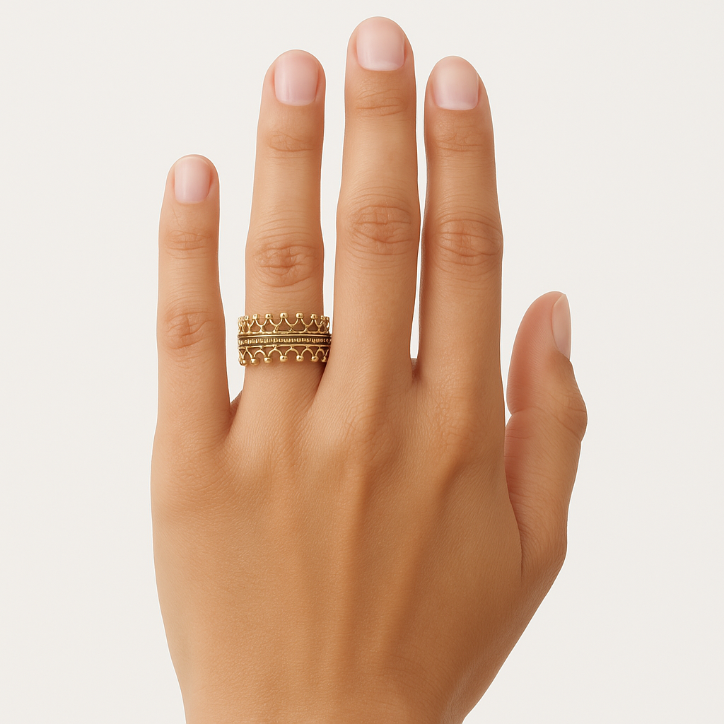 9ct Yellow Gold Crown Ring
