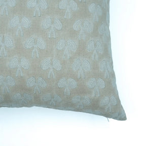 Handmade Block Print Pure Linen Throw Pillow Cover - Damru