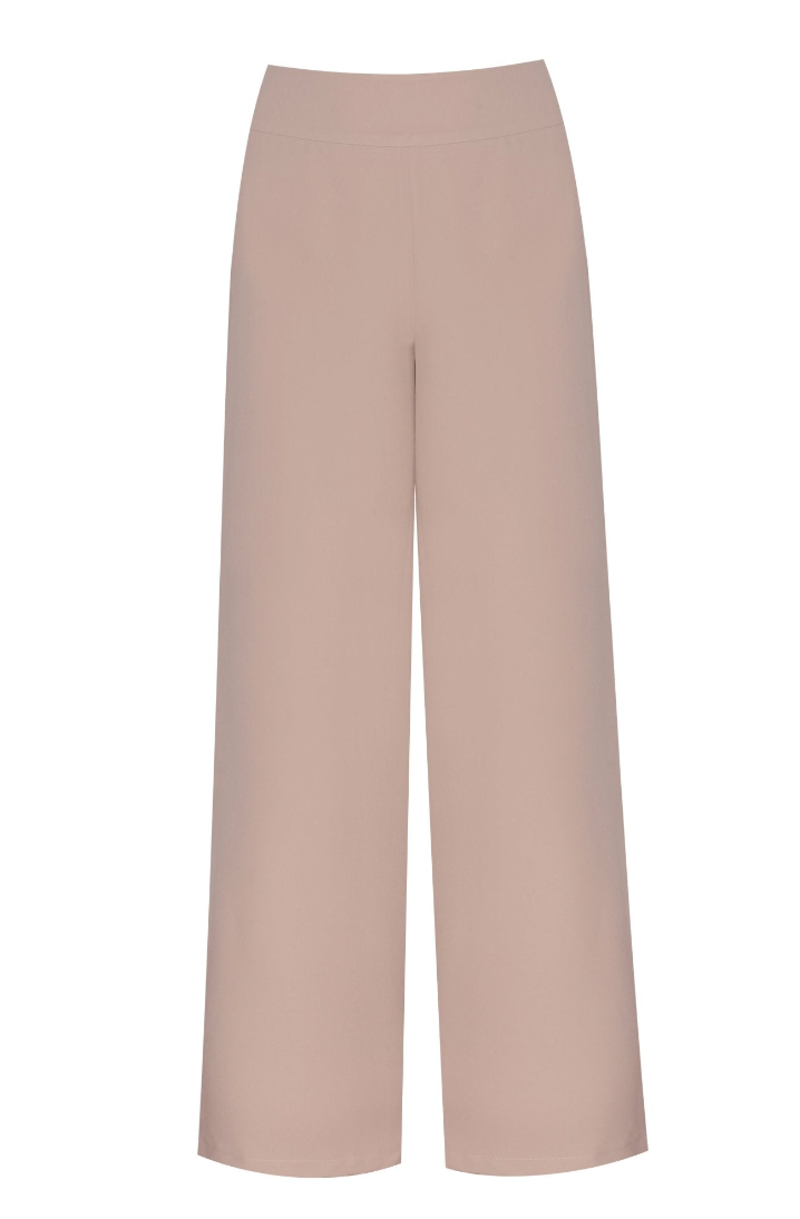 Pleated Sleeves Blazer Dress & Palazzo Wide Leg Trouser Suit
