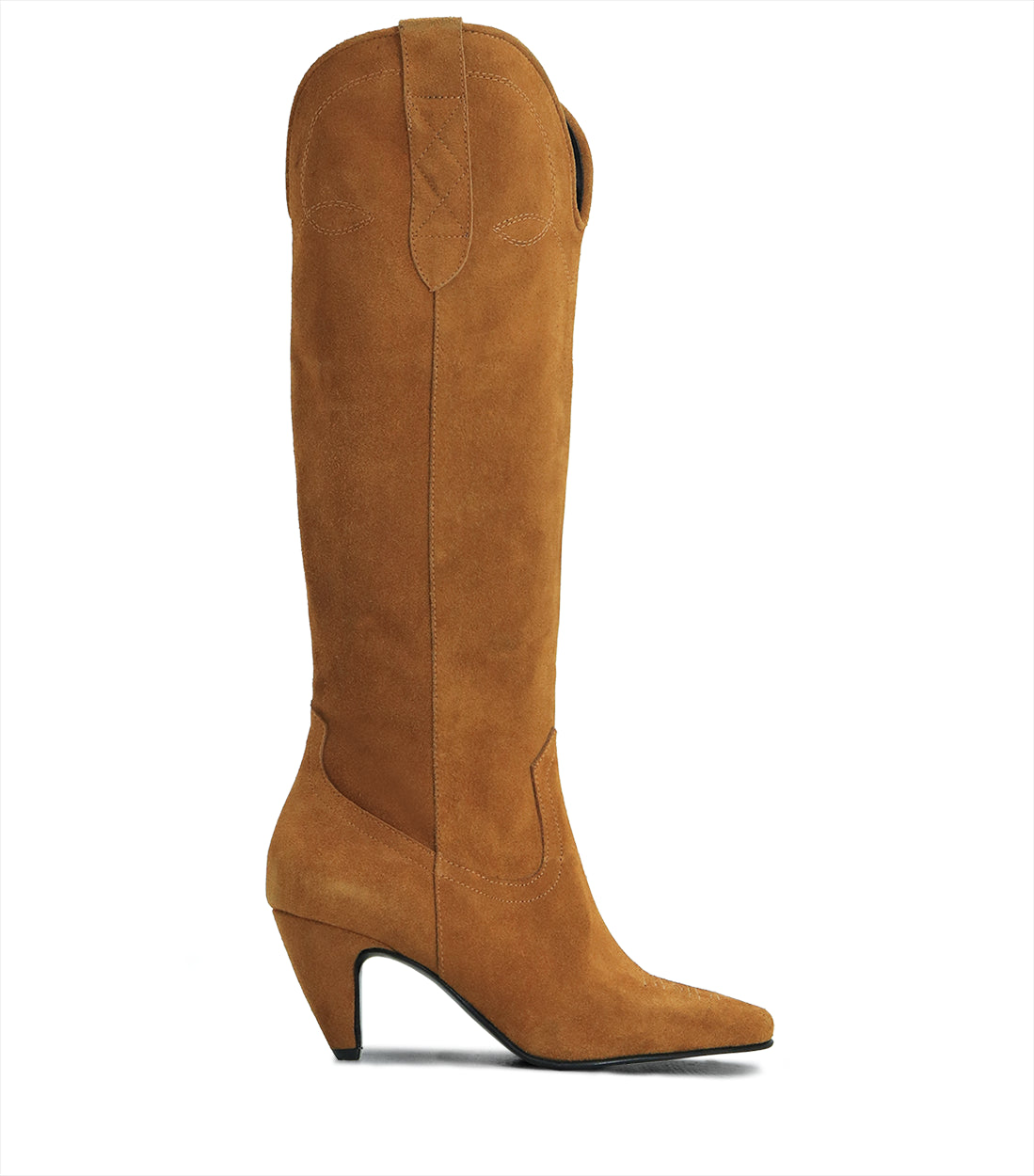 Suede Texan Tall Boots Rivet