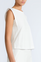 Regina Pima Cotton Knit Top | White