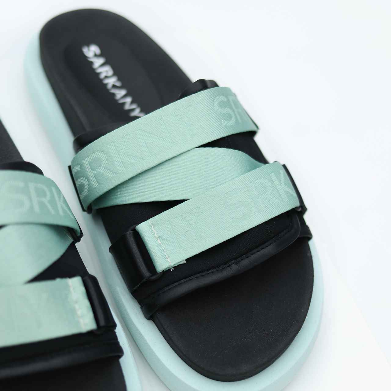 Eco-Friendly Sporty Slides with Velcro Straps Alu