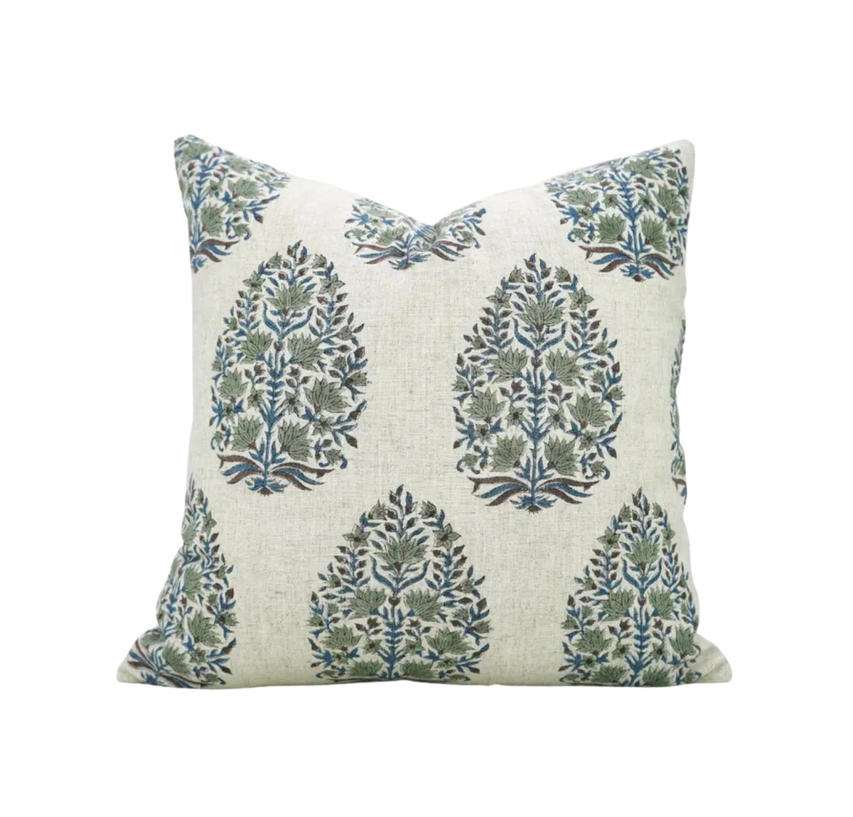 Unique Hand Made Block Printed Viscose Linen Pillow Cover- Kumud