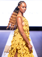 Golden Tide Ruffle Gown - Chuks Collins Sizzle Resort Drop 1