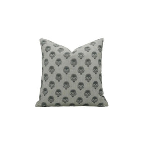 Indian Floral Block Print Pure Linen Pillow Cover- Inderjeet