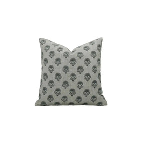 Indian Floral Block Print Pure Linen Pillow Cover- Inderjeet