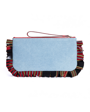 Medi - Light Denim Clutch Bag