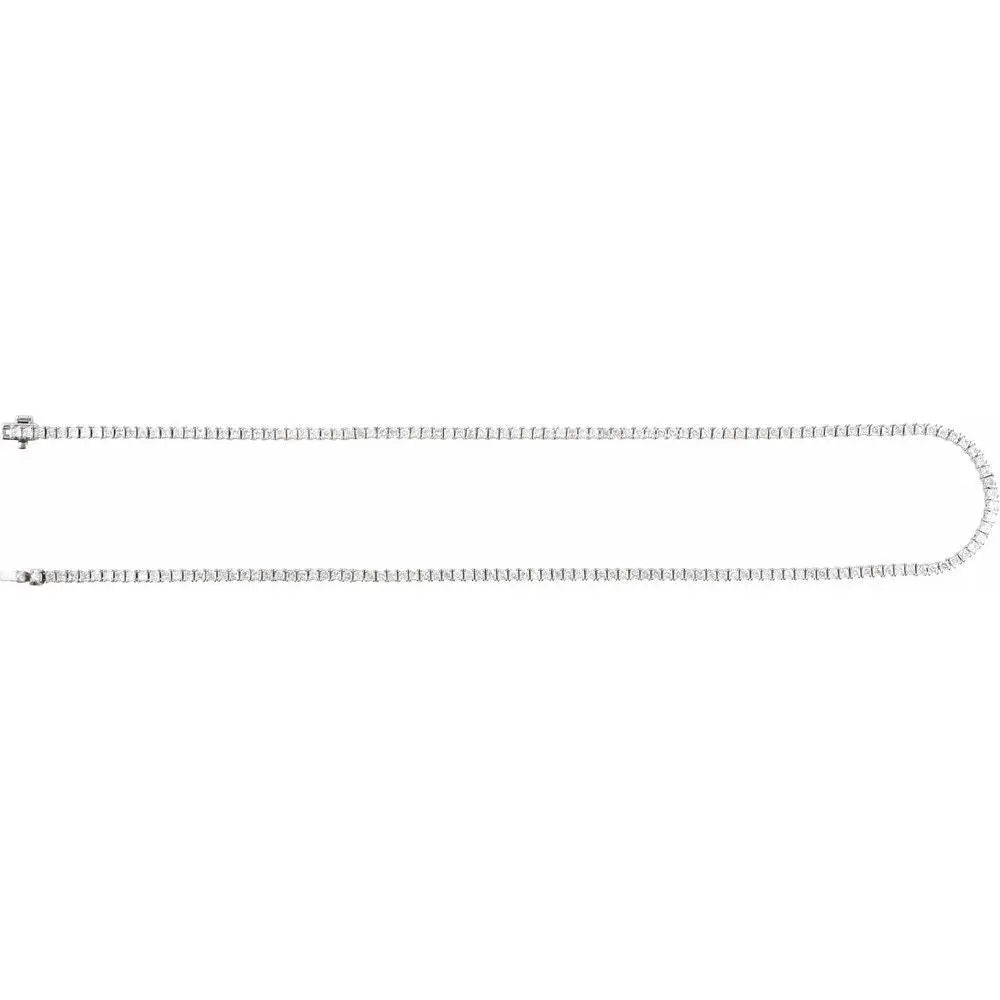 7 1/4 CT Lab-Grown Diamond Line 16" Necklace in 14K Gold