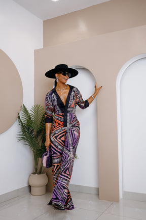 Udo Adire Chiffon Jumpsuit – Hand-dyed Statement Wear