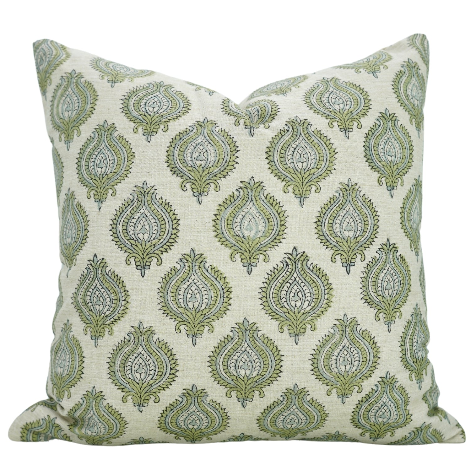 Handcrafted Boho Block Print Cotton Throw Pillow Cover – Farmhouse Decor | Uday