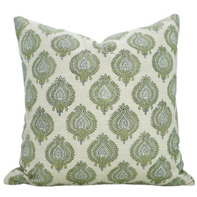 Handcrafted Boho Block Print Cotton Throw Pillow Cover – Farmhouse Decor | Uday
