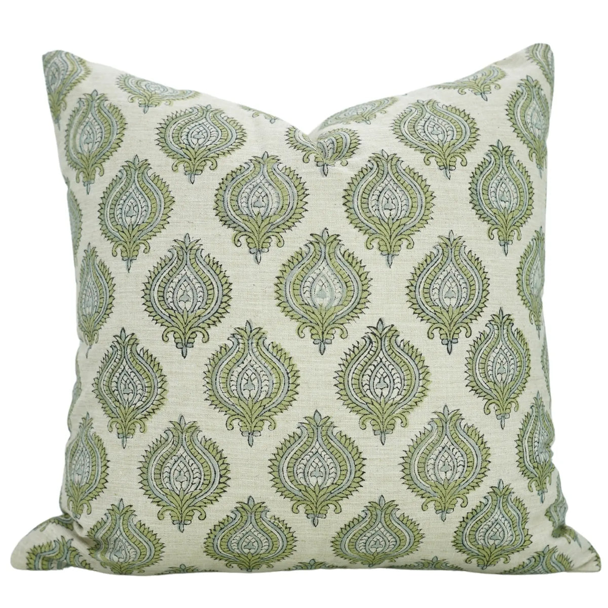 Uday Hand Block Printed Linen Blend Pillow Cover