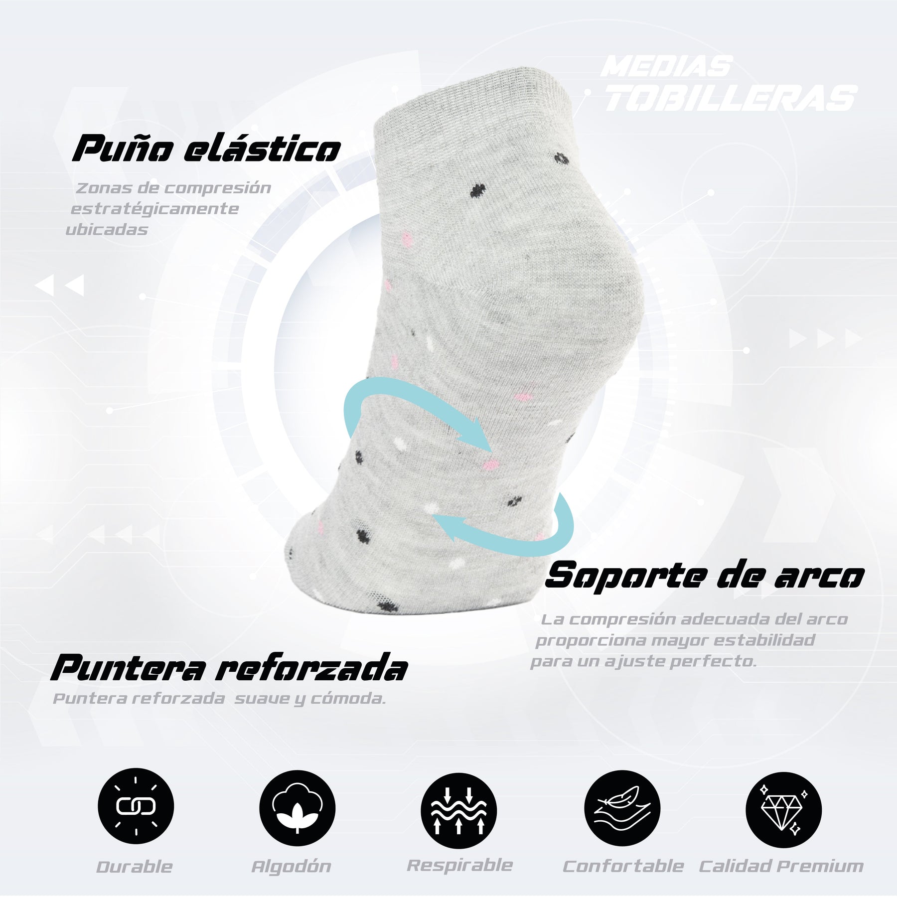 PACK DE 3 MEDIA INVISIBLE