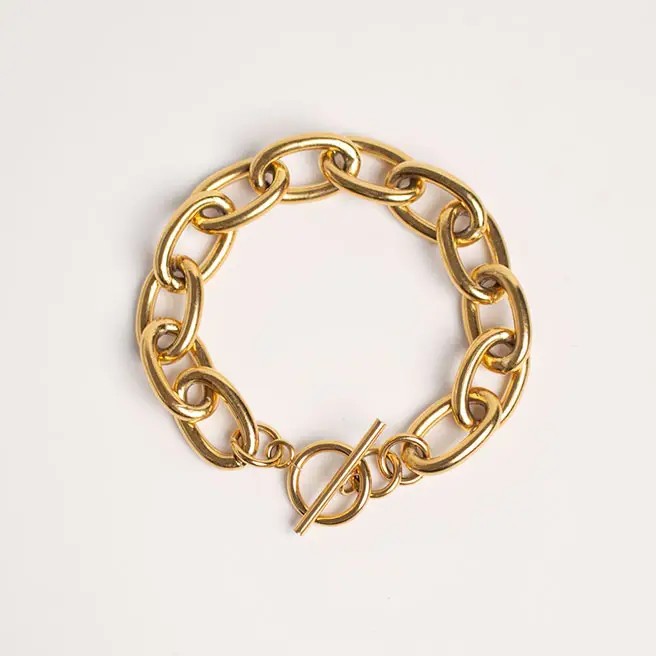 Chunky Round Gold Chain Bracelet