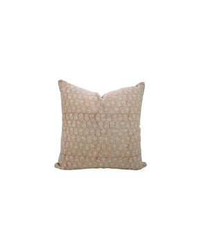 Traditional Handmade Block Printed Pure Linen Cushion Cover - Tulsi Buti
