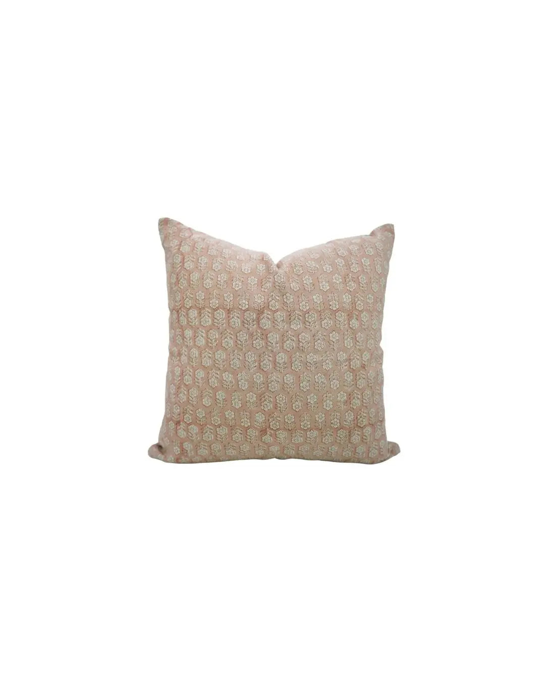Traditional Handmade Block Printed Pure Linen Cushion Cover - Tulsi Buti