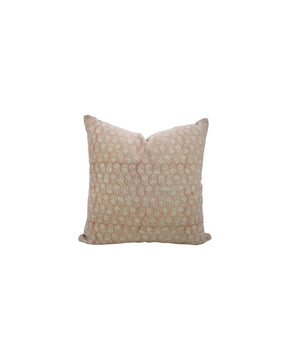 Traditional Handmade Block Printed Pure Linen Cushion Cover - Tulsi Buti