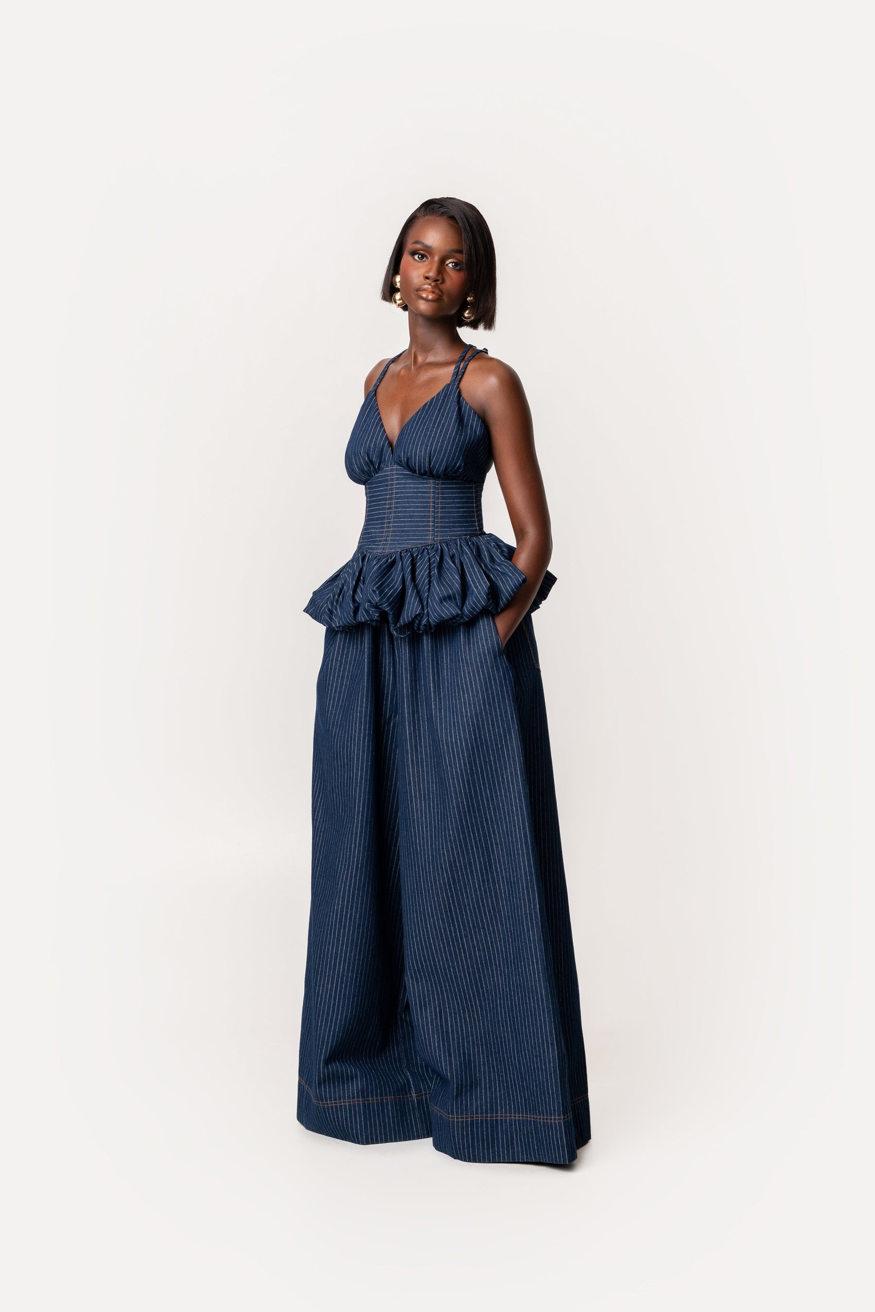 Denim Pinstripe AMARA Pants