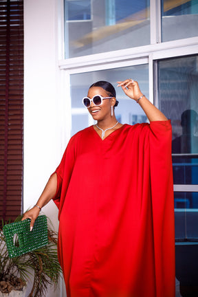 Utazi Elegant Duchess Kaftan Maxi Dress – Handcrafted with Royalty in Mind