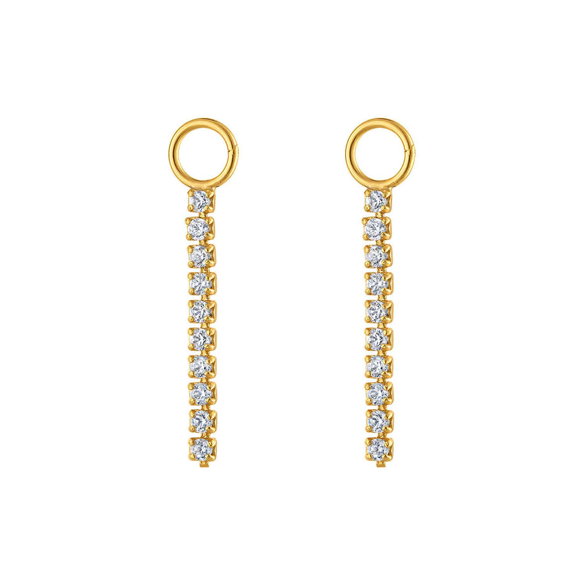 Multi Pavé Gold Earring Charm