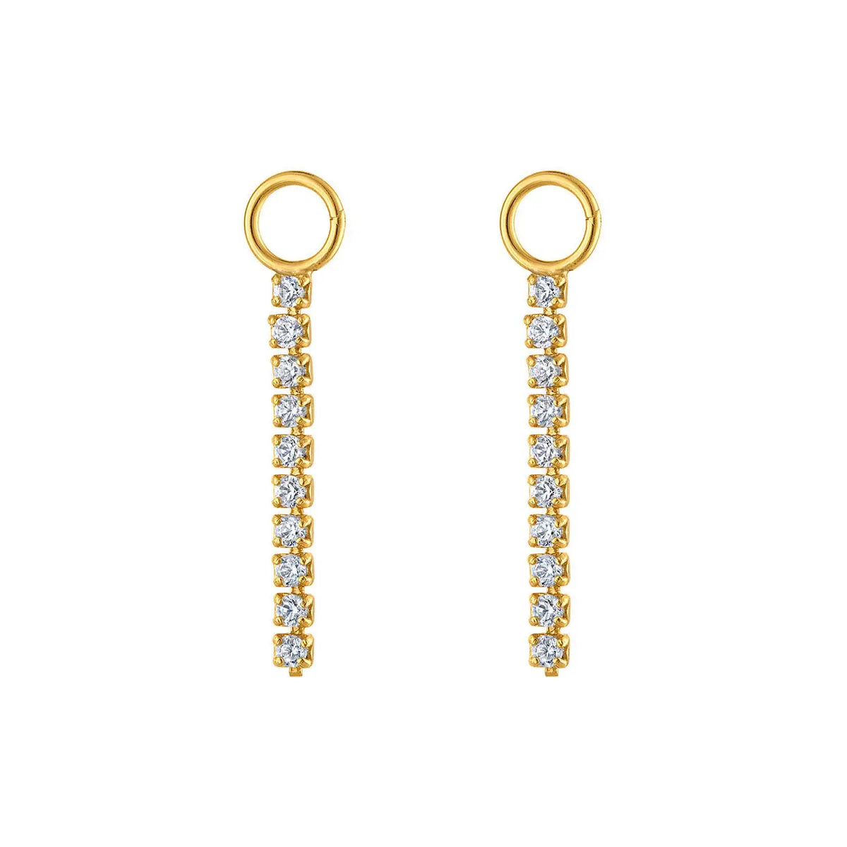 Multi Pavé Gold Earring Charm