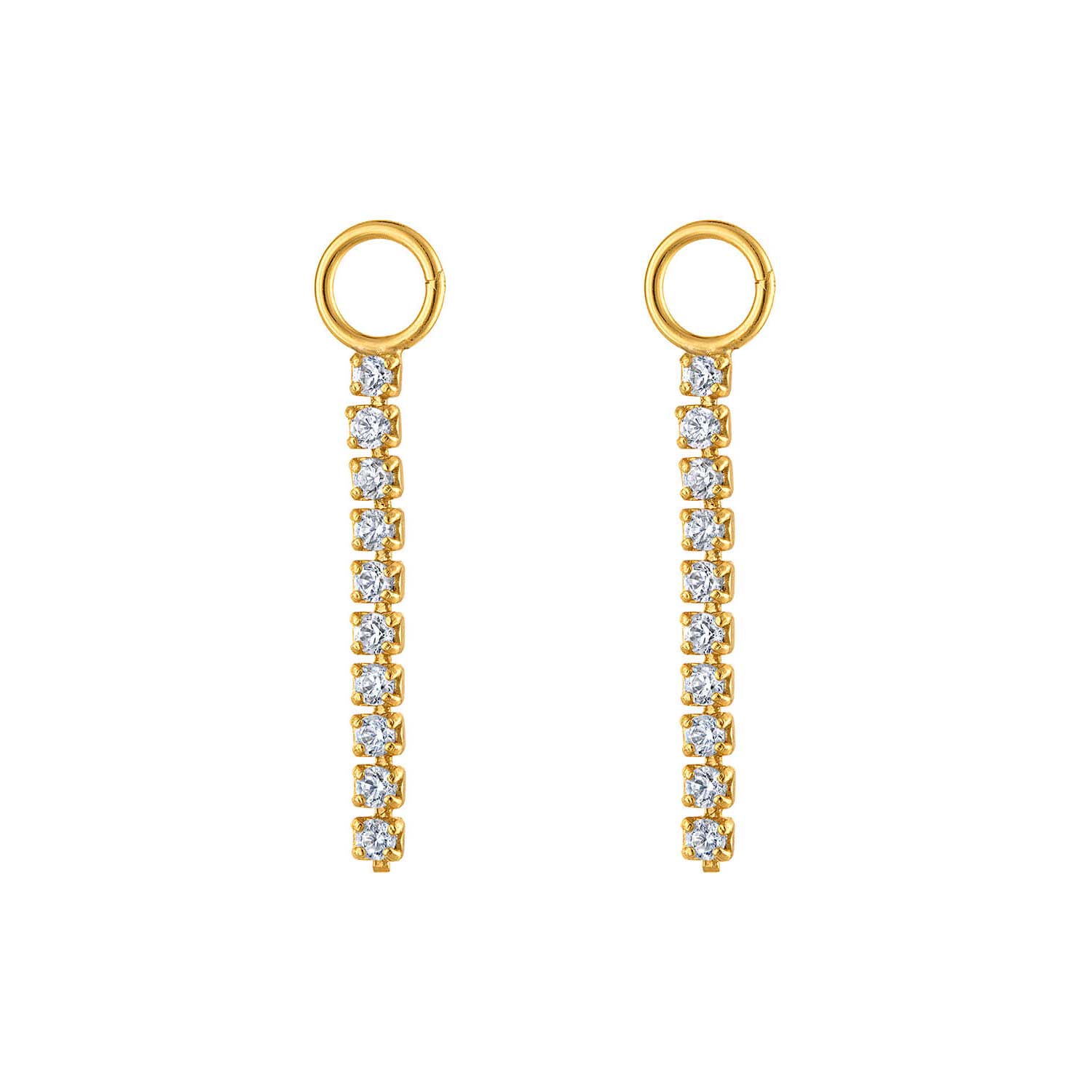Multi Pavé Gold Earring Charm