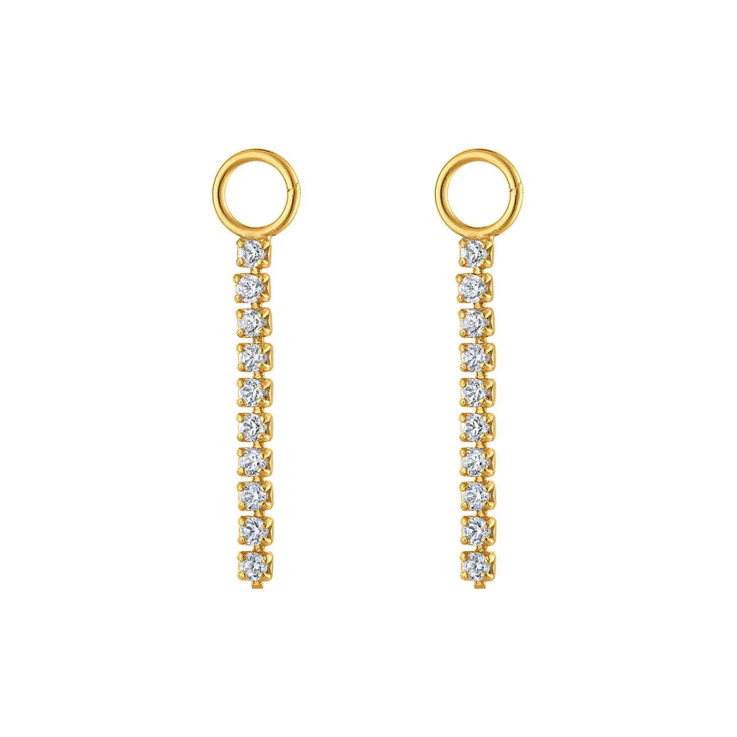 Multi Pavé Gold Earring Charm