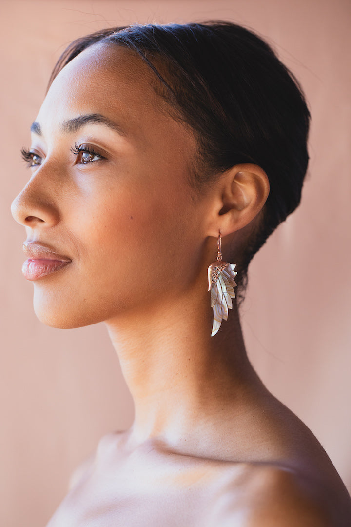 Opal Wonder Earrings (Small, Rose Gold)