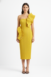 Elegant One-Shoulder Midi ‘Noelle” Dress