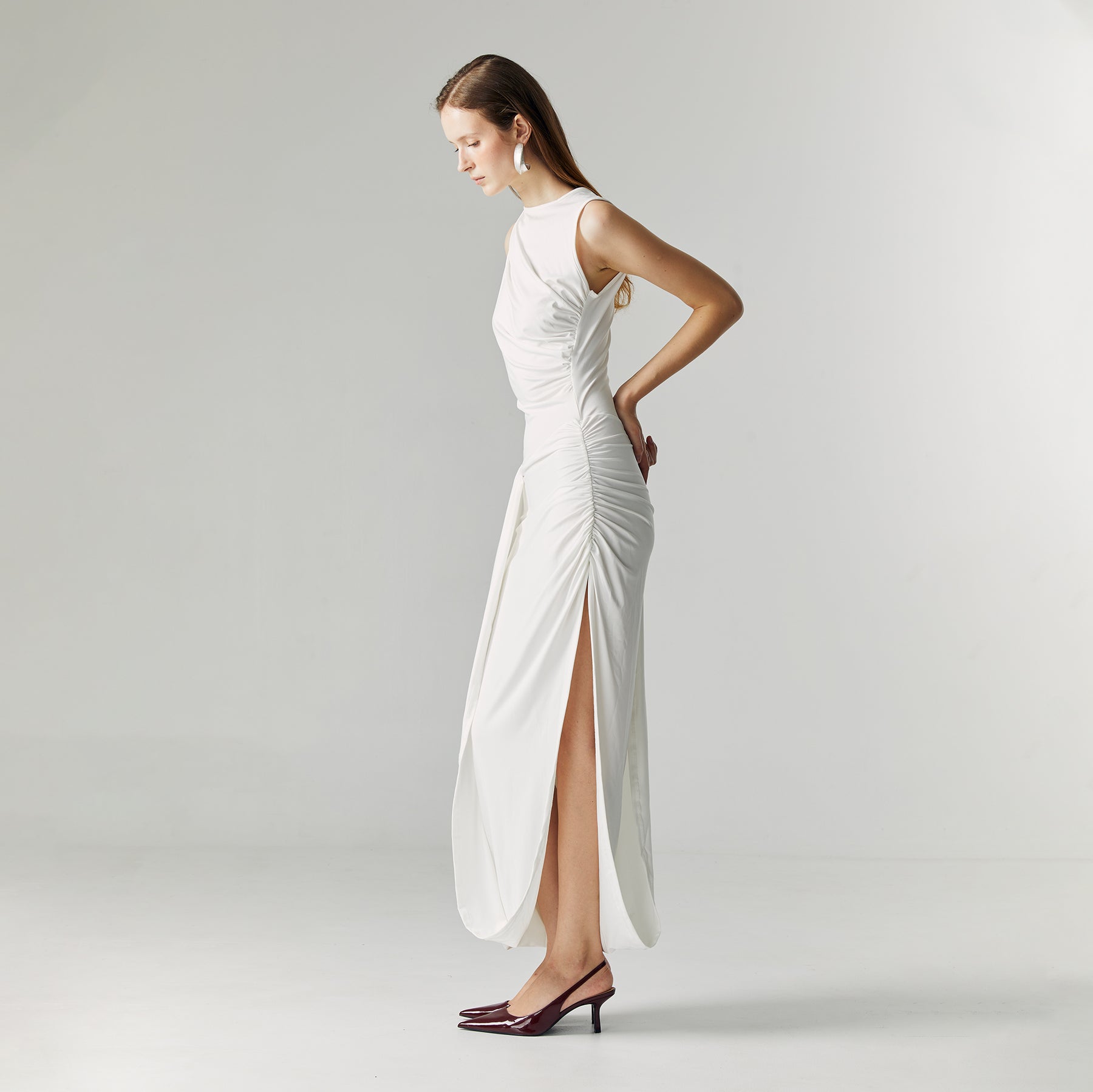 EVEL DRAPED DRESS
