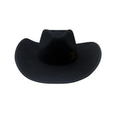 SHORT CROWN WESTERN HAT- BLACK