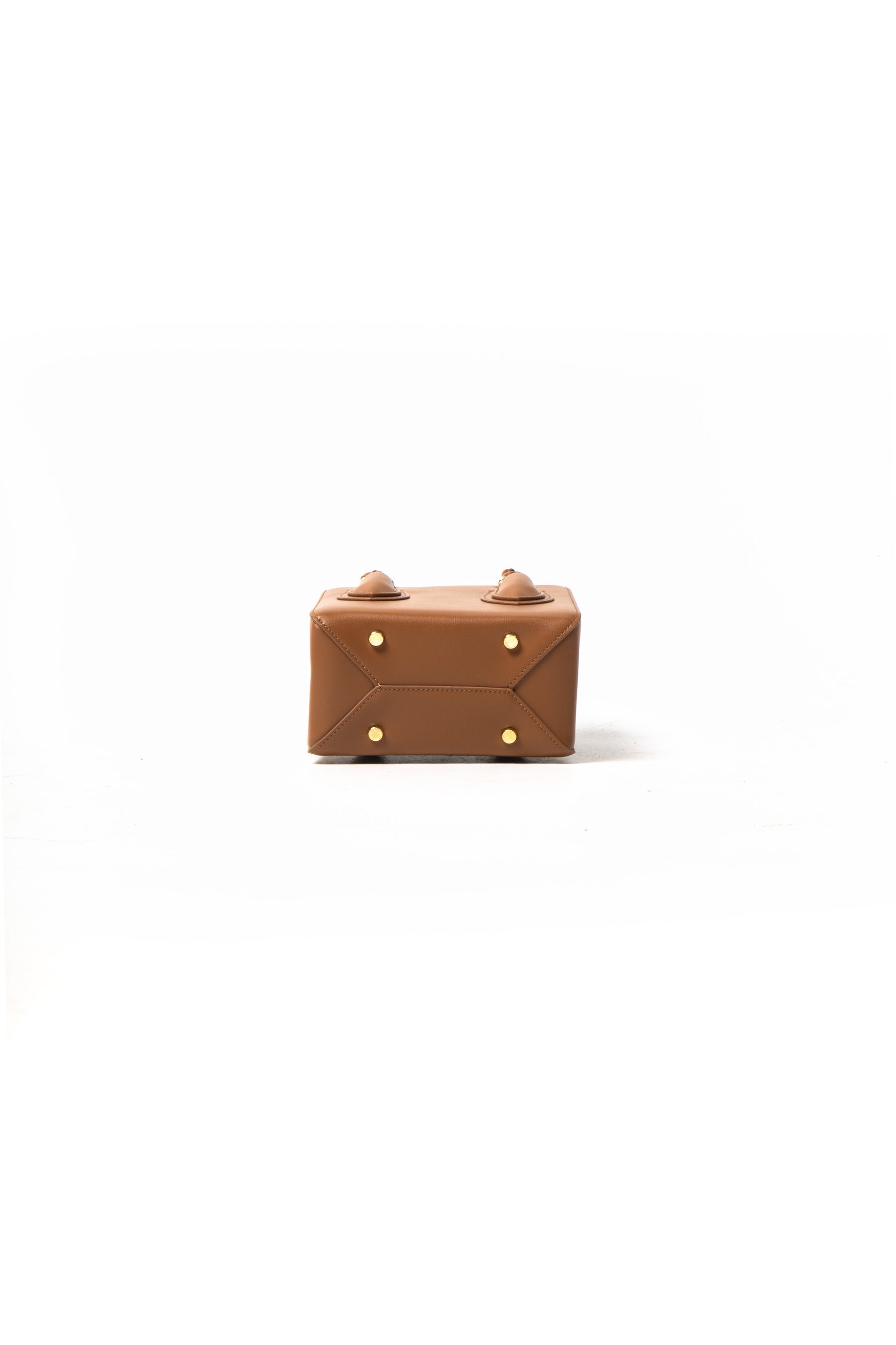 'Oyin' Brown Boxy Tote With Gold Hardware