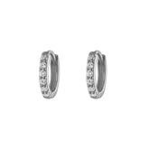 Sterling Silver Seven Mm Huggie Hoop Earring