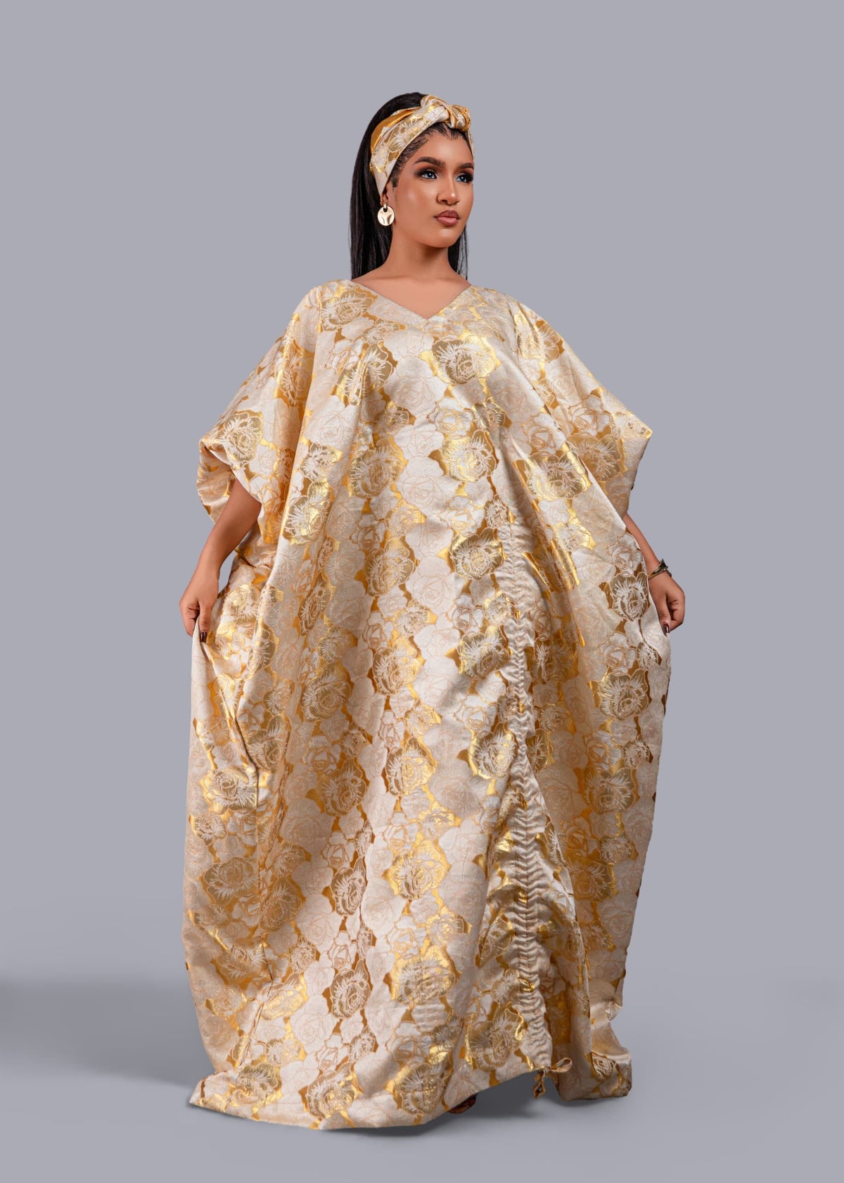 Mukutu Gold Damask Boubou