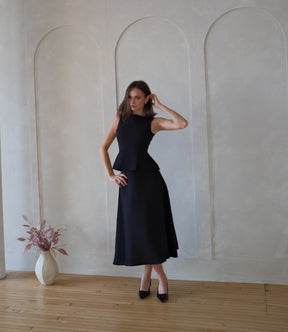 Jiulia Two-Piece Set in Black