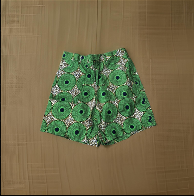 Brown and Green Waves Shorts