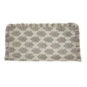 Stylish Block Printed Linen Blend Table Set Of 4 Frill Napkin - Samrat