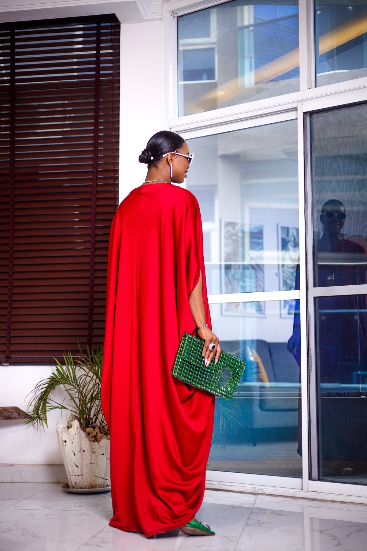 Utazi Elegant Duchess Kaftan Maxi Dress – Handcrafted with Royalty in Mind