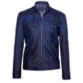Classic Leather Jacket with Gusseted Shoulders